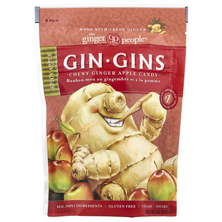 The Ginger People, Gin·Gins，咀嚼型薑糖，辣蘋果味，3盎司（84克）