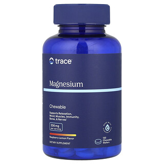 Trace, Magnesium Chewable，樹莓檸檬味，120 片咀嚼片