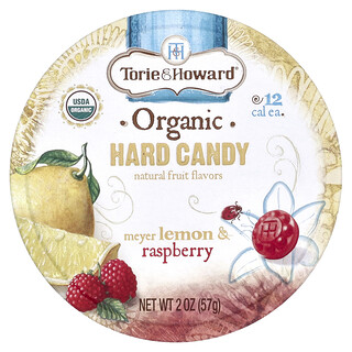 Torie & Howard, 有機硬糖，梅約檸檬樹莓味，2 盎司（57 克）
