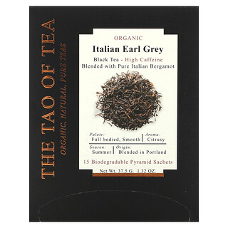 The Tao of Tea, 有機義大利伯爵茶，15 袋，1.32 盎司（37.5 克）