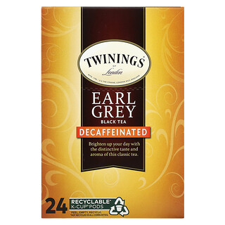 Twinings, 格雷伯爵紅茶，脫因，24 K-Cup Pod，每個 0.11 盎司（3.2 克）