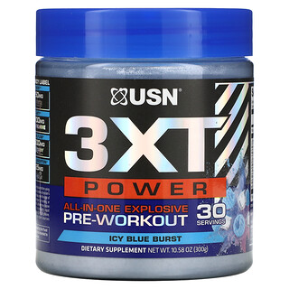 USN, All-In-One Explosive Pre-Workout，Icy Blue Burst，10.58 盎司（300 克）