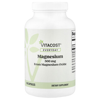 Vitacost, Everyday, Magnesium, 500 mg, 180 Capsules