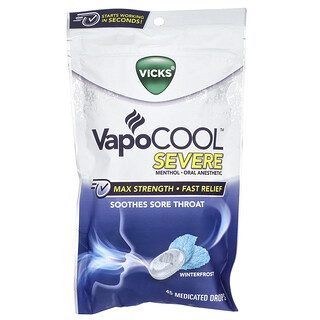 Vicks, VapoCool™ Severe，特強型，冬霜，20 毫克，45 滴方劑用滴劑
