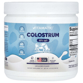 Vitamatic, Colostrum Powder, Unflavored, 4.23 oz (120 g)
