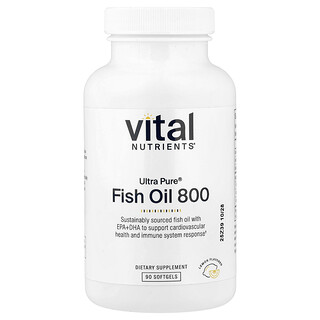 Vital Nutrients, Ultra Pure®，魚油 800，檸檬味，90 粒軟膠囊