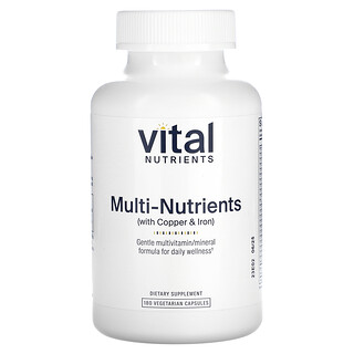 Vital Nutrients, 多種營養素（含銅和鐵），180 粒素食膠囊
