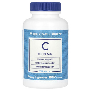 The Vitamin Shoppe, 維生素 C，1000 毫克，100 粒膠囊