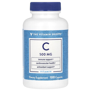 The Vitamin Shoppe, 維生素 C，500 毫克，100 粒膠囊
