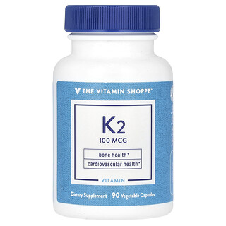 The Vitamin Shoppe, 維生素 K2，100 微克，90 粒素食膠囊