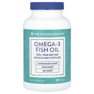 The Vitamin Shoppe, Omega-3 魚油，1200 毫克，180 粒軟膠囊
