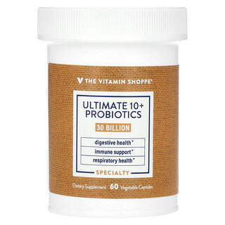 The Vitamin Shoppe, 高階 10+ 益生菌，300 億 CFU，60 粒素食膠囊
