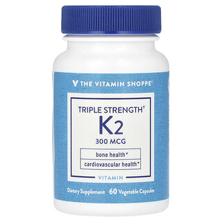 The Vitamin Shoppe, 三倍功效維生素 K2，300 微克，60 粒素食膠囊