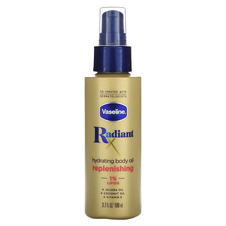 Vaseline, RadiantX，保濕身體油，3.7 液量盎司（109 毫升）
