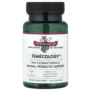 Vitanica, FemEcology，女性私密部位益生菌幫助，100 億 CFU，30 粒素食膠囊