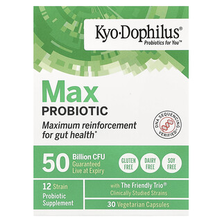 Kyolic, Kyo-Dophilus® Max Probiotic 素食膠囊，500 億 CFU，30 粒裝