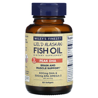 Wiley's Finest, 阿拉斯加野生魚油，60 粒軟凝膠