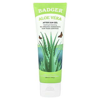 Badger, 蘆薈，曬後修護，無香型，4 液量盎司（118 克）