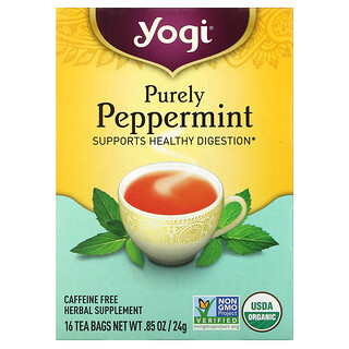 Yogi Tea, 零咖啡萃取純薄荷草本茶，16 茶包，0.85 盎司（24 克）