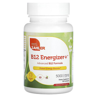 Zahler, B12 Energizer+，高級 B12 配方，天然櫻桃，5,000 微克，120 粒錠劑