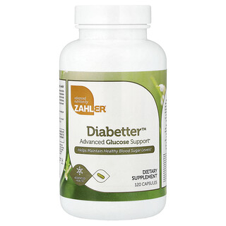 Zahler, Diabetter™，高級葡萄糖幫助，120 粒膠囊