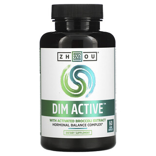 Zhou Nutrition, DIM Active，荷爾蒙平衡複合物，60粒素食膠囊