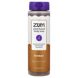 ZUM, Plant-Based Body Soap, Amber, 16 fl oz (473 ml)