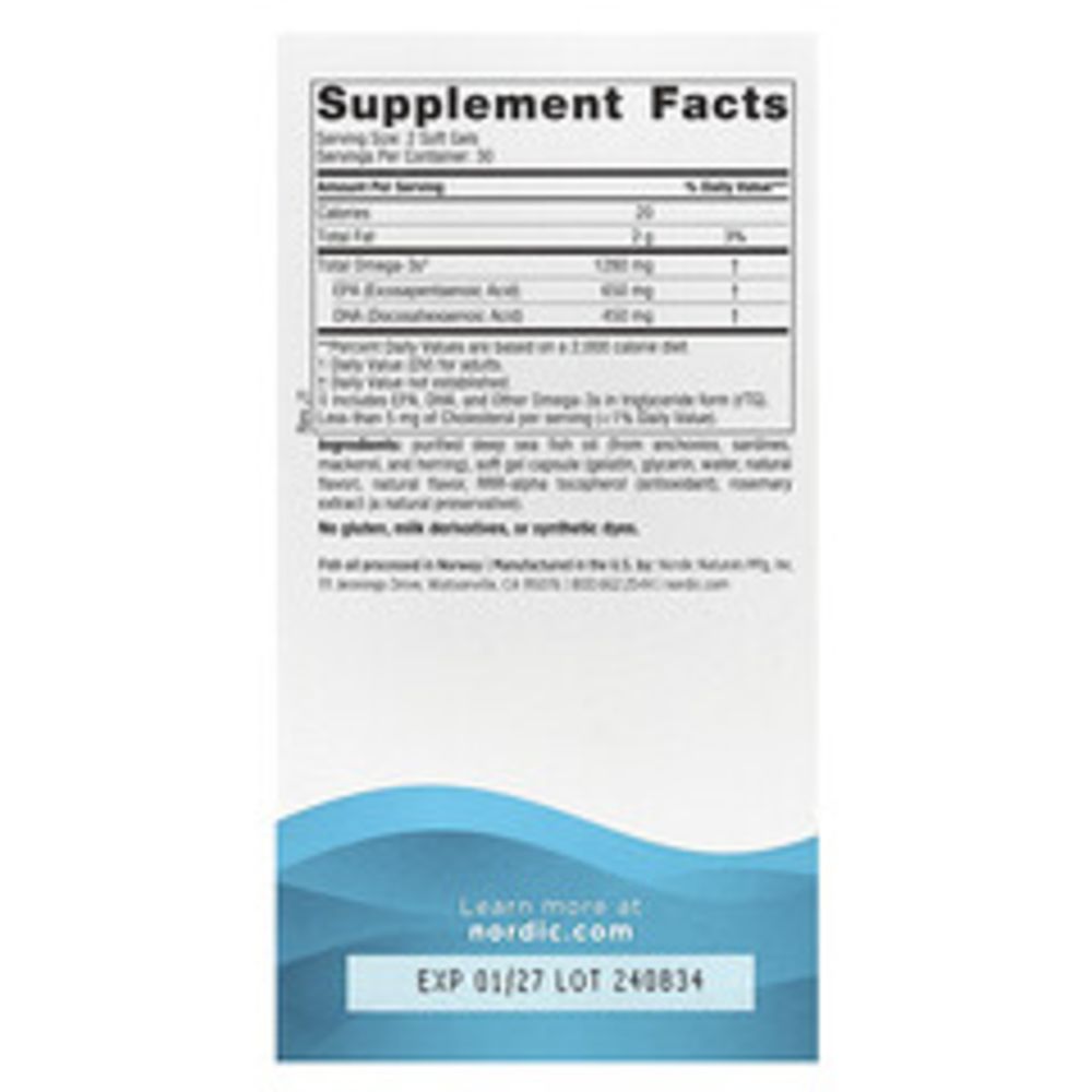 Ultimate Omega Supplement Facts